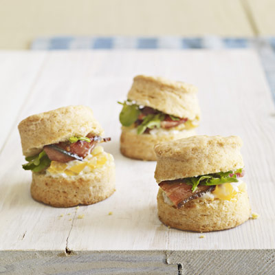 Mini BLT sandwiches as wedding hors d'oeuvres