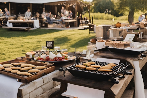 Farm-to-table dishes, barbecue, seasonal vegetables Farm-to-table dishes, barbecue, seasonal vegetables